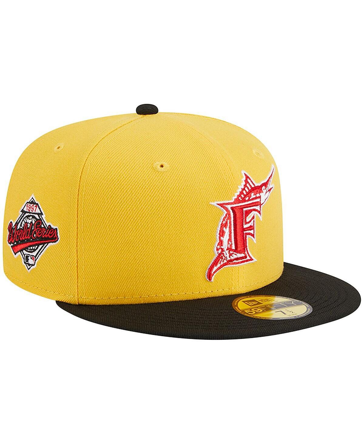 Мужская желтая, черная приталенная шляпа Florida Marlins Grilled 59FIFTY New Era
Мужская желтая, черная приталенная шляпа Florida Marlins Grilled 59FIFTY New Era