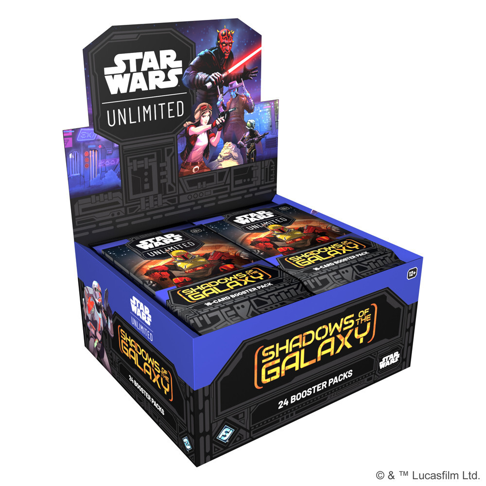 Карточная игра Fantasy Flight Games Star Wars Unlimited TCG: Shadows of the Galaxy - Booster Box
Карточная игра Fantasy Flight Games Star Wars Unlimited TCG: Shadows of the Galaxy - Booster Box