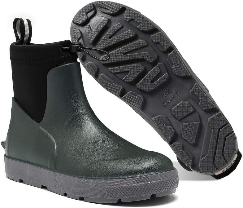 Мужские водонепроницаемые ботинки Lezzglt, противоскользящие, на щиколотку, резиновая обувь для рыбалки на открытом воздухе, ботинки Челси для работы в саду и воды, размеры 6,5-12, зеленый
Мужские водонепроницаемые ботинки Lezzglt, противоскользящие, на щиколотку, резиновая обувь для рыбалки на открытом воздухе, ботинки Челси для работы в саду и воды, размеры 6,5-12, зеленый