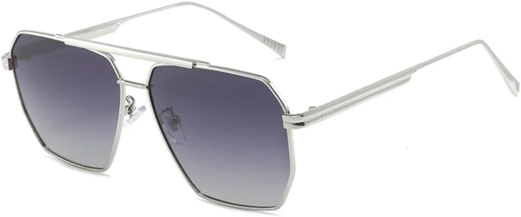Солнцезащитные очки с защитой UV400 | Увеличенные металлические двойные дужки | для женщин и мужчин, для занятий спортом на открытом воздухе и вождения DSVIGF, Silver Gray
Солнцезащитные очки с защитой UV400 | Увеличенные металлические двойные дужки | для женщин и мужчин, для занятий спортом на открытом воздухе и вождения DSVIGF, Silver Gray