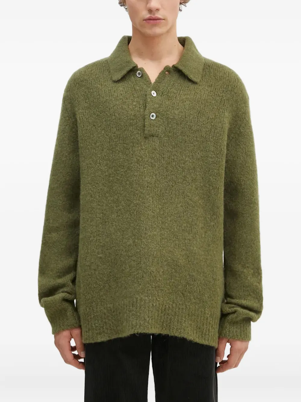 Свитер Rasmus с воротником поло Norse Projects, зеленый 
Свитер Rasmus с воротником поло Norse Projects, зеленый