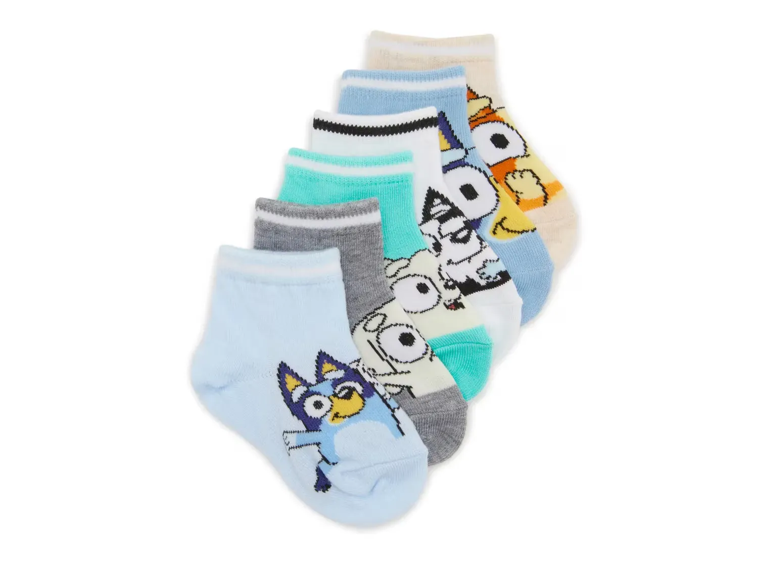 Детские носки Bluey - набор 6 пар Bluey, Multicolor
Детские носки Bluey - набор 6 пар Bluey, Multicolor