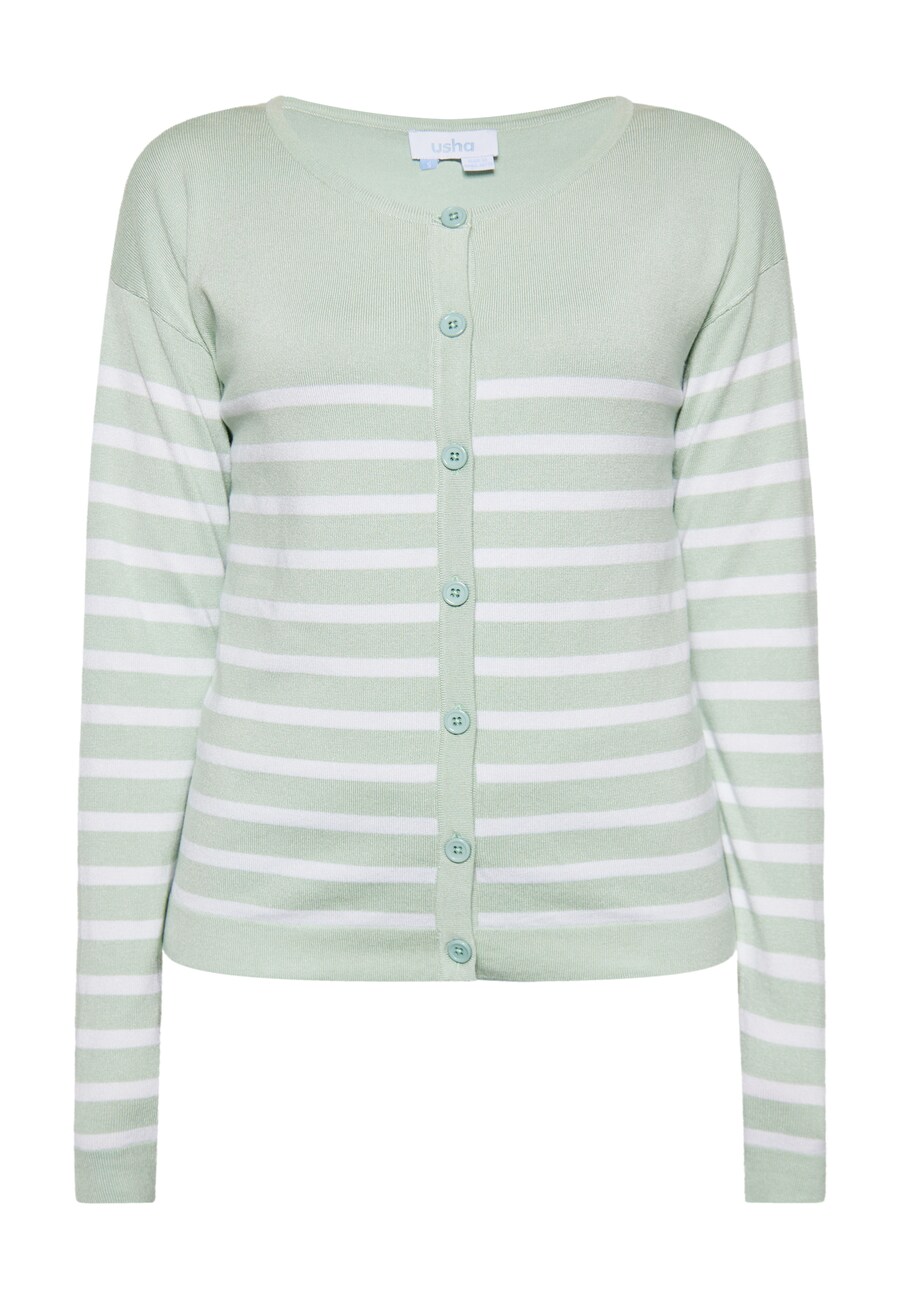 Вязаный кардиган usha BLUE LABEL, пастельный зеленый
Вязаный кардиган usha BLUE LABEL, пастельный зеленый
