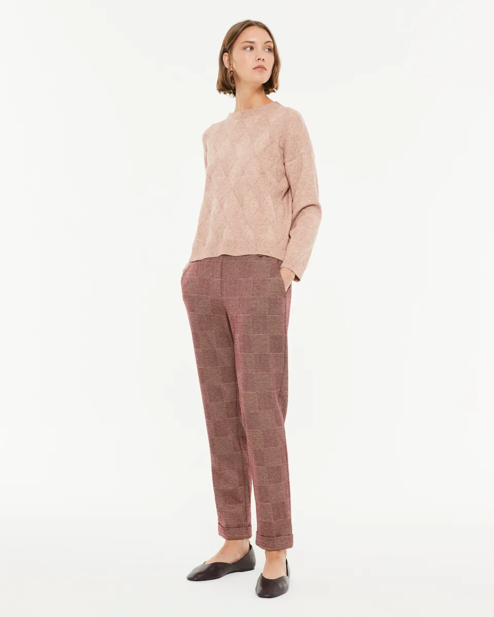 Женские прямые брюки в клетку с эластичной талией Paz Torras, коричневый
Женские прямые брюки в клетку с эластичной талией Paz Torras, коричневый