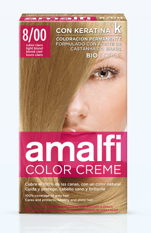 Крем-краска для волос 8/00 СВЕТЛО-БЛОНДЕ АМАЛЬФИ amalfi 
Крем-краска для волос 8/00 СВЕТЛО-БЛОНДЕ АМАЛЬФИ amalfi