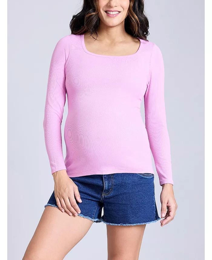 Футболка для беременных с квадратным вырезом и длинными рукавами из трикотажа в рубчик - Motherhood Motherhood Maternity, розовый
Футболка для беременных с квадратным вырезом и длинными рукавами из трикотажа в рубчик - Motherhood Motherhood Maternity, розовый