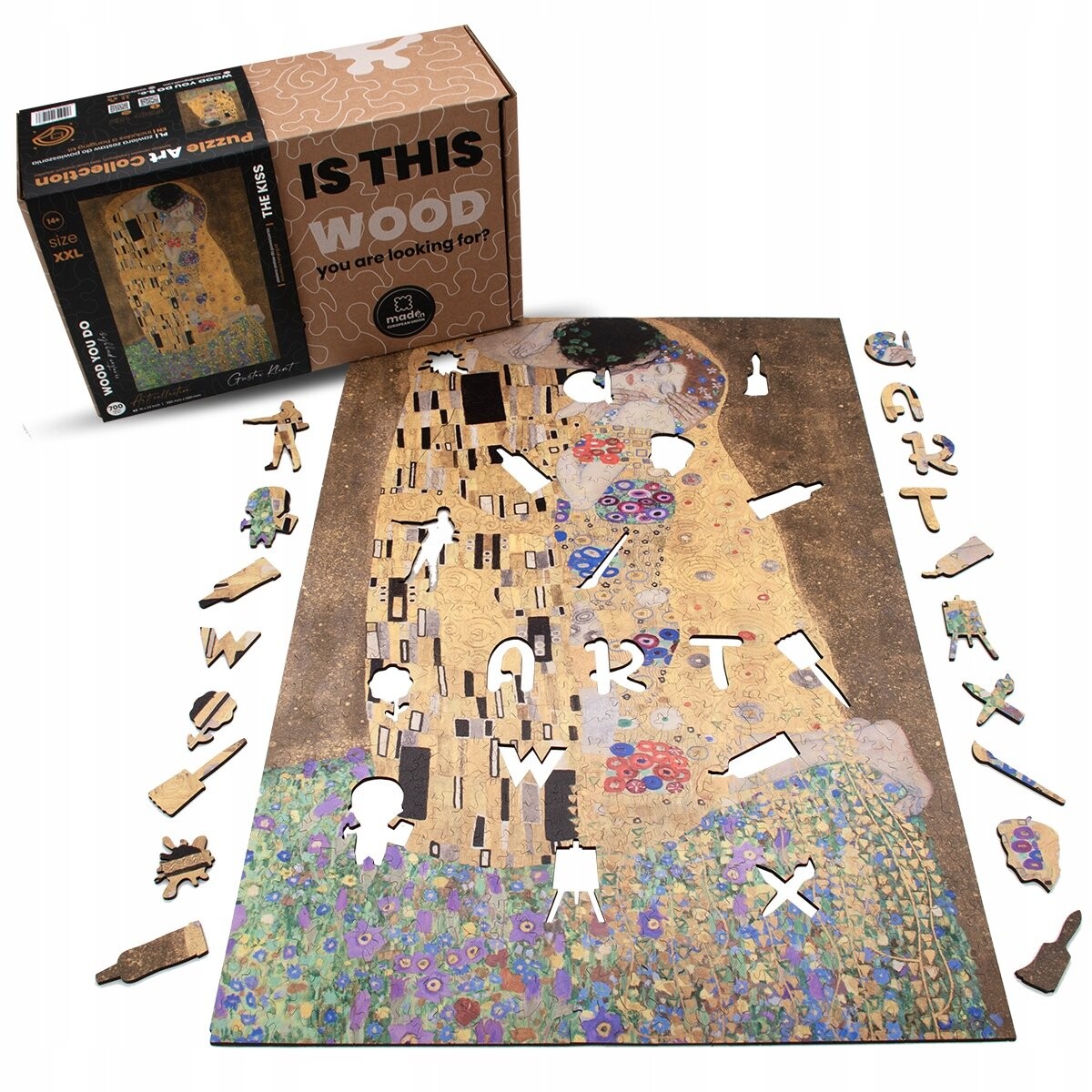 Деревянный пазл KISS Gustav Klimt 700 деталей, уникальные формы XXL Wood You Do
Деревянный пазл KISS Gustav Klimt 700 деталей, уникальные формы XXL Wood You Do