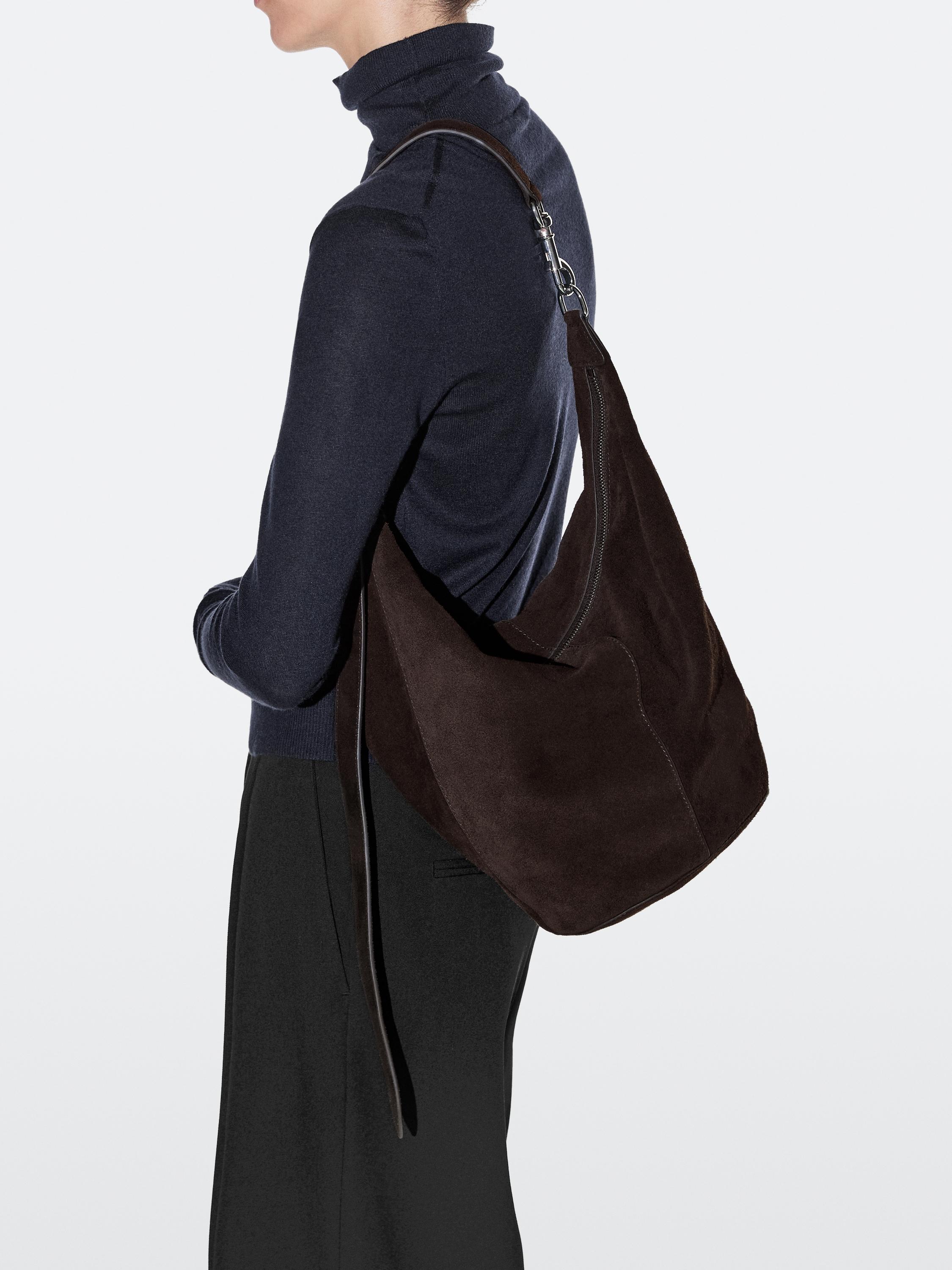 Сумка-ведро из спилковой замши Massimo Dutti, chocolate
Сумка-ведро из спилковой замши Massimo Dutti, chocolate