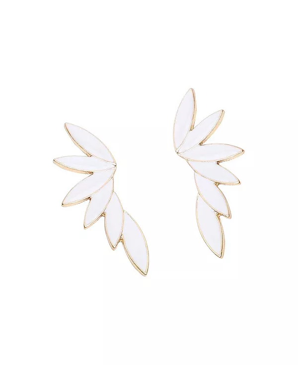 Женские белые серьги-подвески в форме крыльев Sohi, white
Женские белые серьги-подвески в форме крыльев Sohi, white