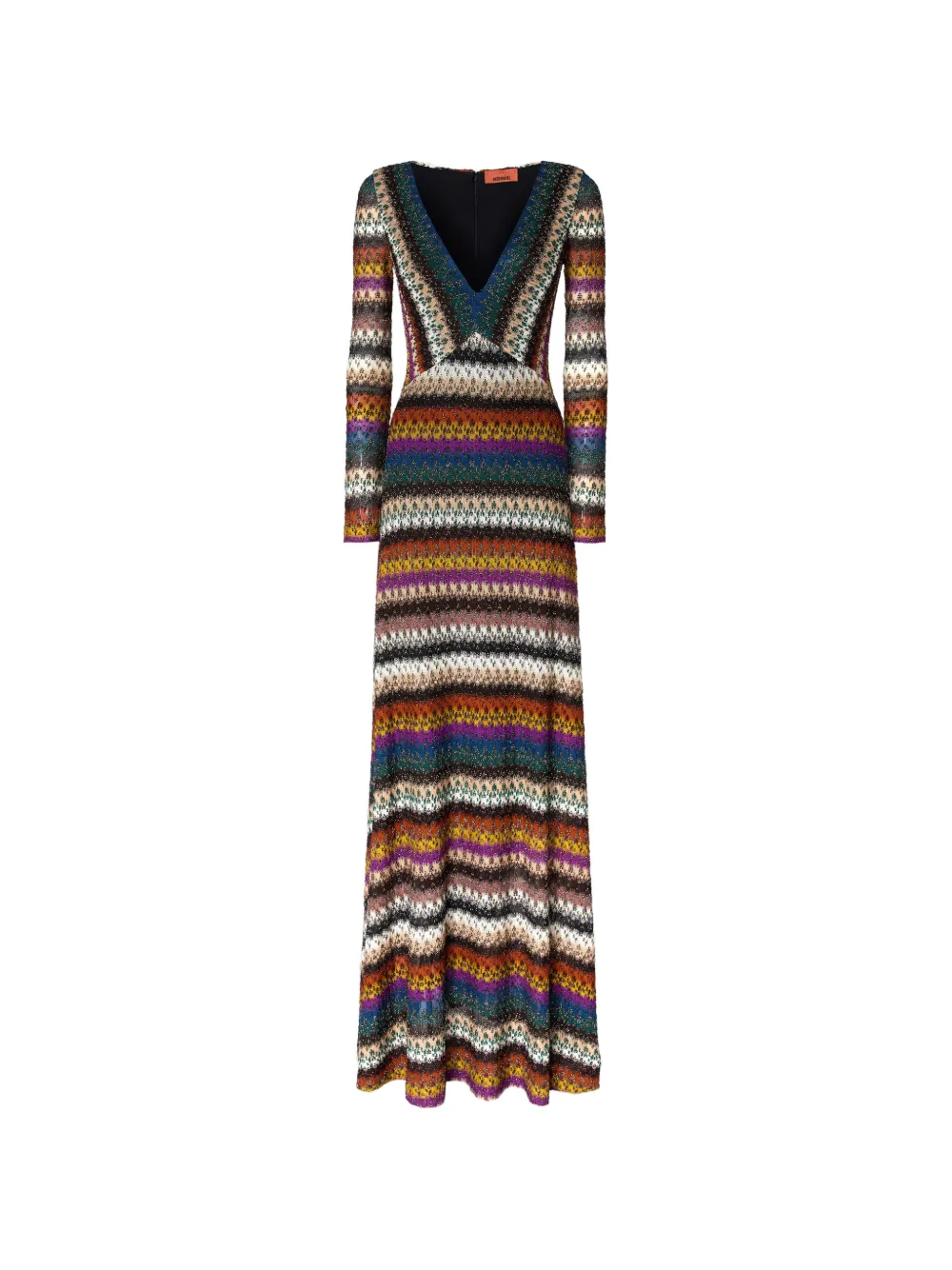 Макси-платье с V-образным вырезом и узором Missoni, коричневый
Макси-платье с V-образным вырезом и узором Missoni, коричневый