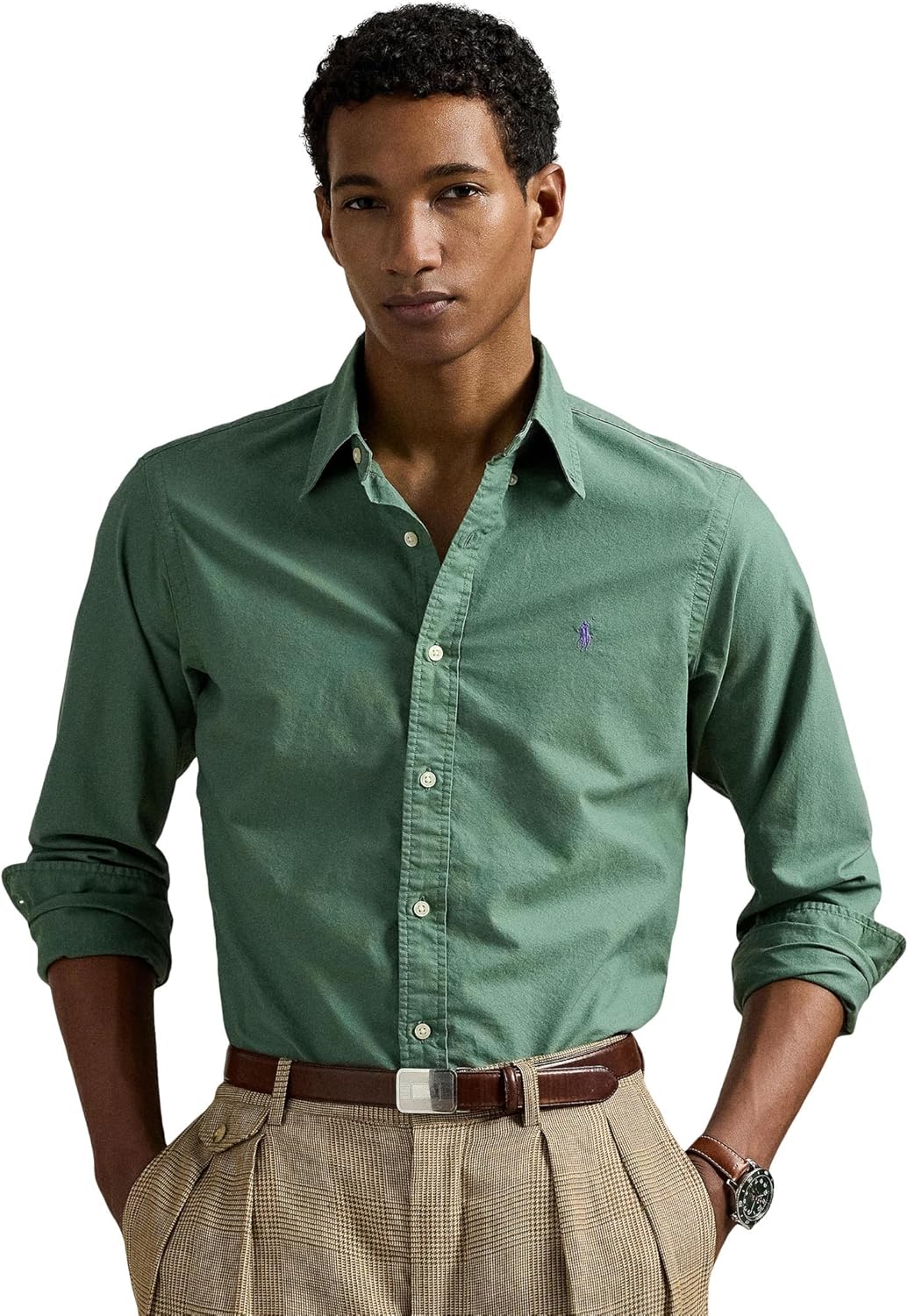 POLO RALPH LAUREN Мужская классическая рубашка Oxford с окраской в готовом виде, Fatigue
POLO RALPH LAUREN Мужская классическая рубашка Oxford с окраской в готовом виде, Fatigue