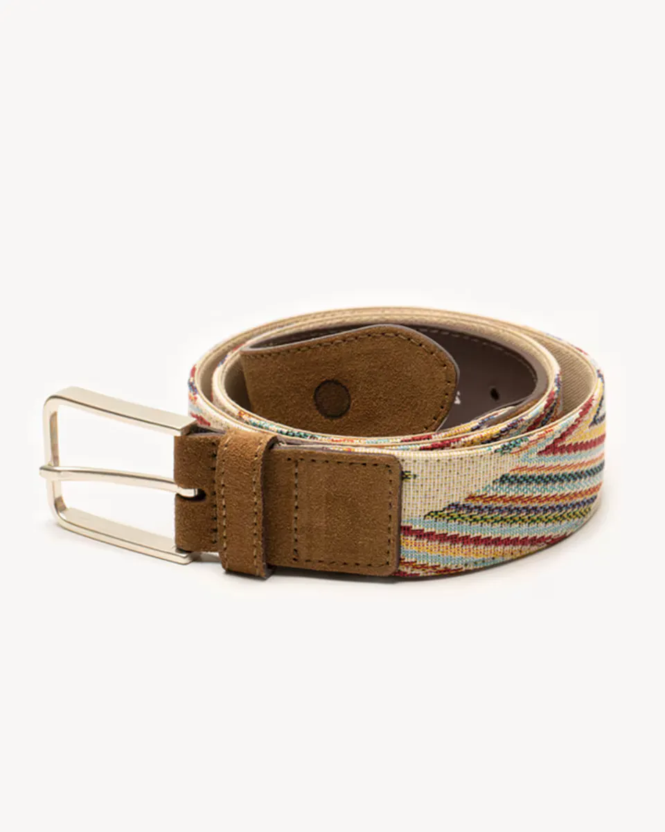 Мужской ремень из замши и разноцветной ткани PuroEgo, многоцветный
Мужской ремень из замши и разноцветной ткани PuroEgo, многоцветный