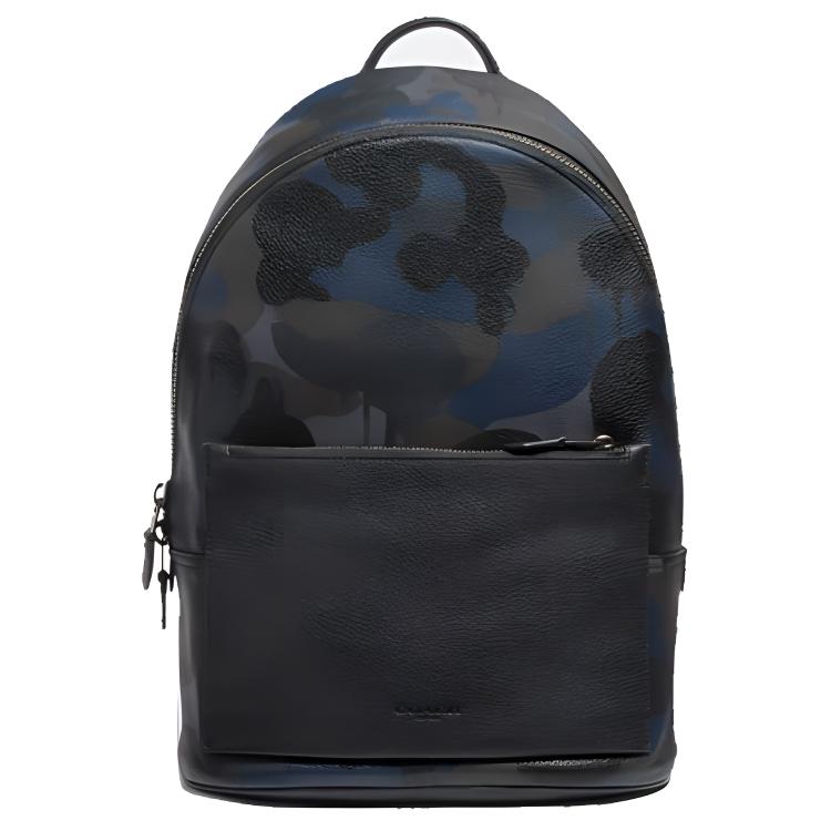 Кожаный городской рюкзак мужской черно-синий микс COACH
Кожаный городской рюкзак мужской черно-синий микс COACH