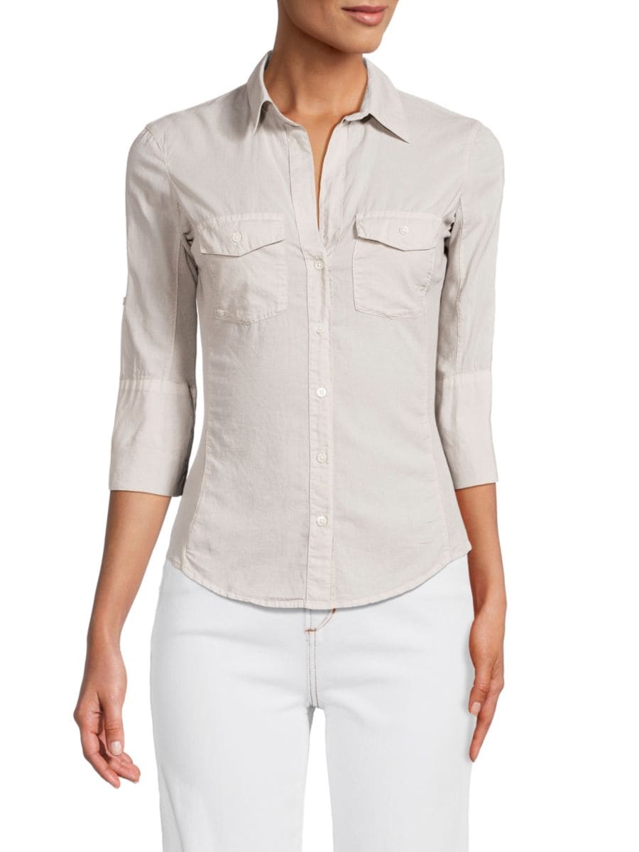 Рубашка с расклешенным воротником James Perse, цвет Aurora
Рубашка с расклешенным воротником James Perse, цвет Aurora