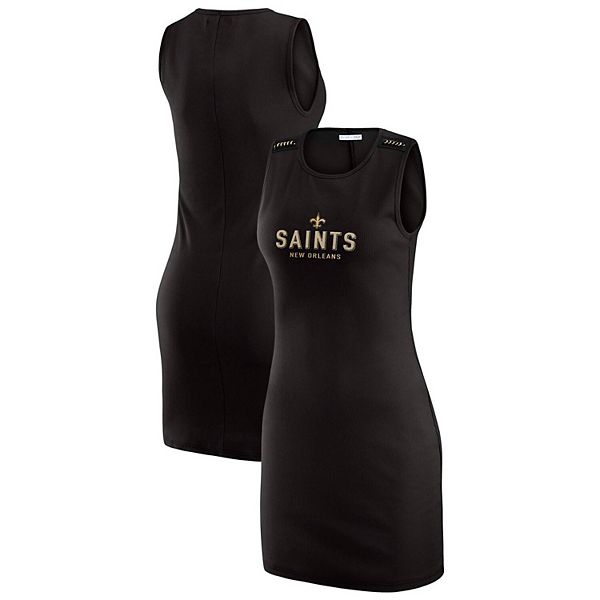 Женское черное платье-майка New Orleans Saints с ребристой вязкой Wear By Erin Andrews
Женское черное платье-майка New Orleans Saints с ребристой вязкой Wear By Erin Andrews