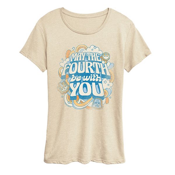 Футболка женская May the Fourth be with you винтажная с принтом Star Wars, Beige
Футболка женская May the Fourth be with you винтажная с принтом Star Wars, Beige