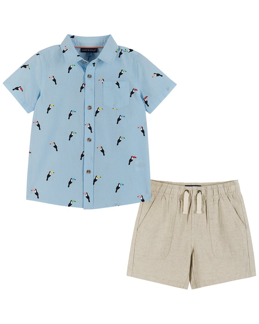 Andy & Evan Комплект из 2 предметов: футболка и шорты, синий
Andy & Evan Комплект из 2 предметов: футболка и шорты, синий