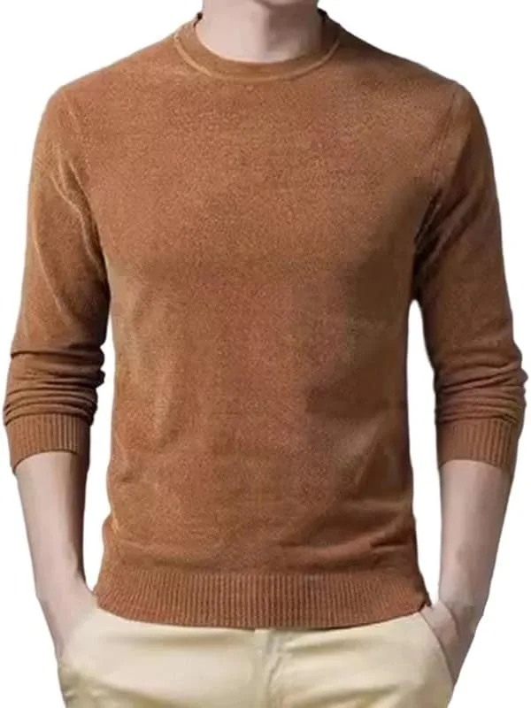 Мужской свитер с круглым вырезом, плотный и теплый
Мужской свитер с круглым вырезом, плотный и теплый
