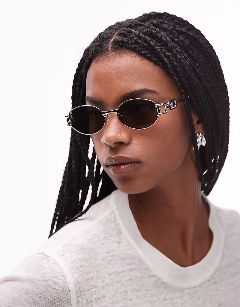 Le Specs - запрещенные тонкие овальные металлические солнцезащитные очки черного и золотого цвета с зелеными линзами
Le Specs - запрещенные тонкие овальные металлические солнцезащитные очки черного и золотого цвета с зелеными линзами