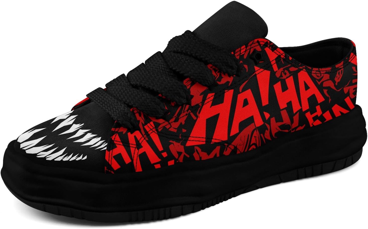 Кеды с готическим принтом черепа для мужчин и женщин - низкие кеды из ткани с резиновой подошвой EVA, панк-стритвир мода Awsole, черный/красный
Кеды с готическим принтом черепа для мужчин и женщин - низкие кеды из ткани с резиновой подошвой EVA, панк-стритвир мода Awsole, черный/красный