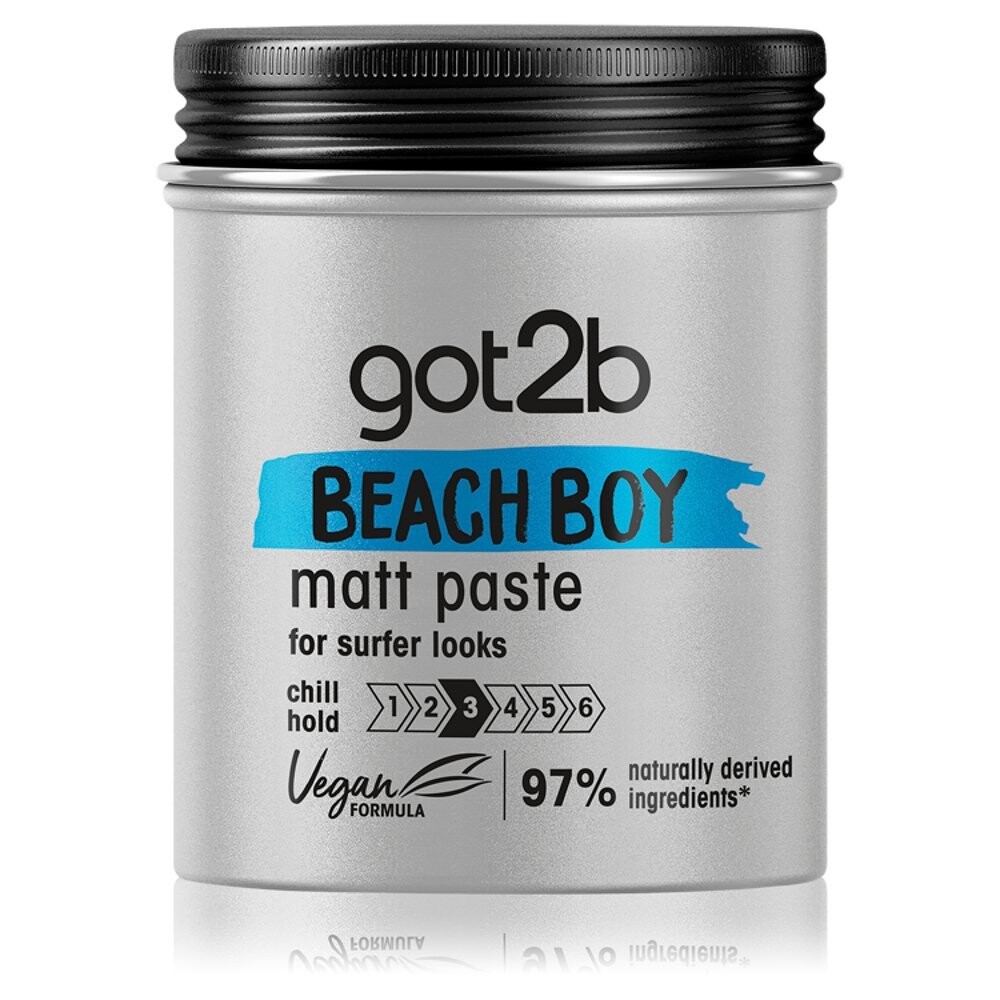Schwarzkopf, Got2b Beach Boy, матирующая паста для моделирования, 100 мл