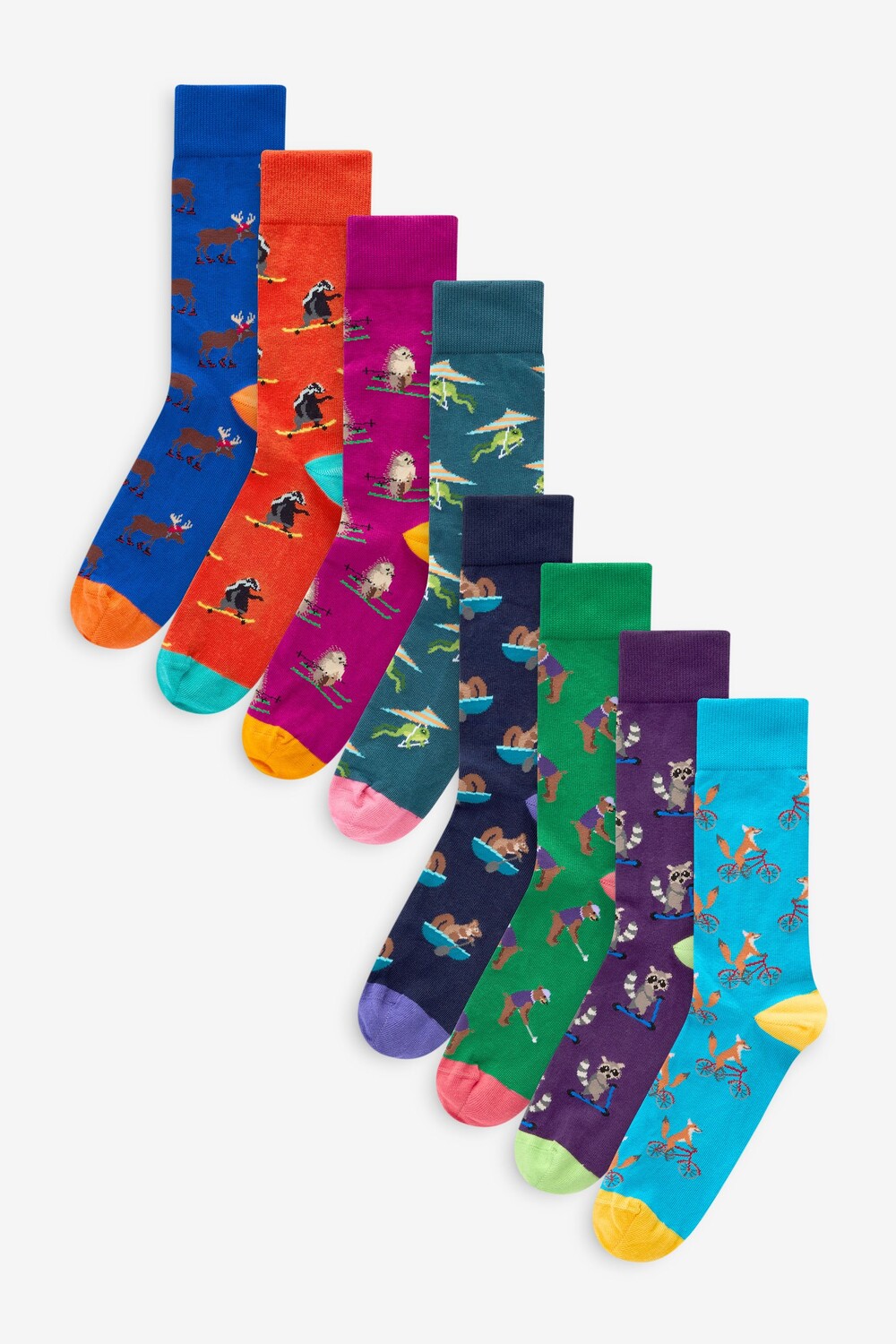 Носки с забавным узором, 8 упаковок Next, зеленый
Носки с забавным узором, 8 упаковок Next, зеленый