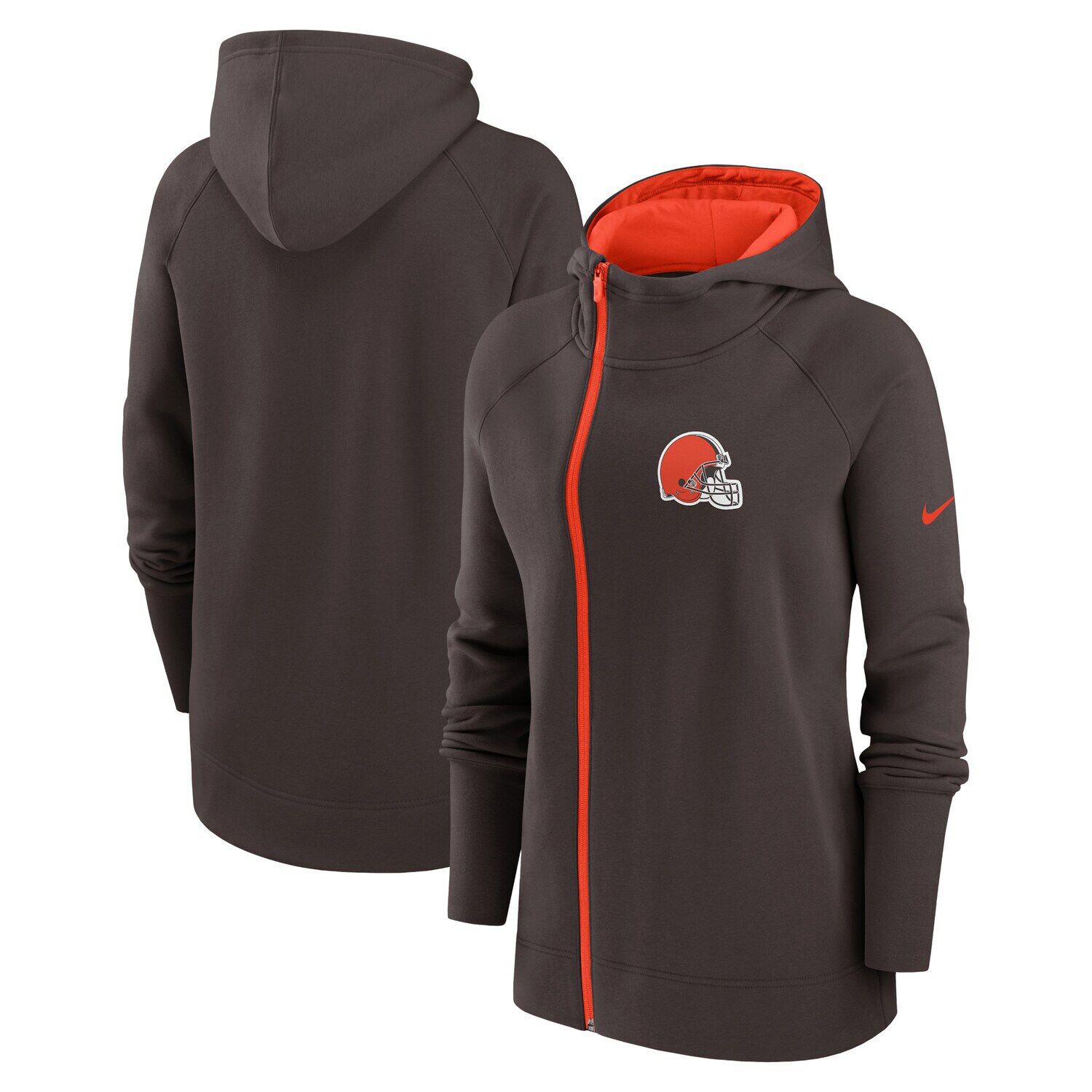 Женская худи с асимметричной молнией во всю длину реглан Nike Brown Cleveland Browns Nike
Женская худи с асимметричной молнией во всю длину реглан Nike Brown Cleveland Browns Nike