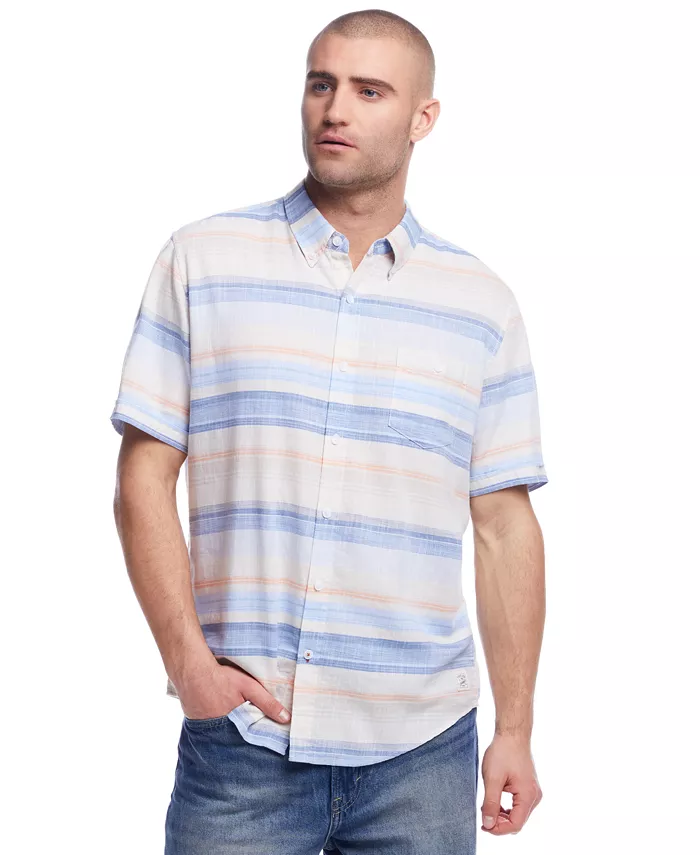 Мужская рубашка на пуговицах в полоску из твила Weatherproof Vintage, белый
Мужская рубашка на пуговицах в полоску из твила Weatherproof Vintage, белый