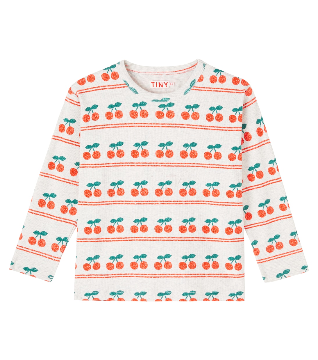 Футболка из хлопковой смеси с принтом вишни Tinycottons, Cherry 
Футболка из хлопковой смеси с принтом вишни Tinycottons, Cherry