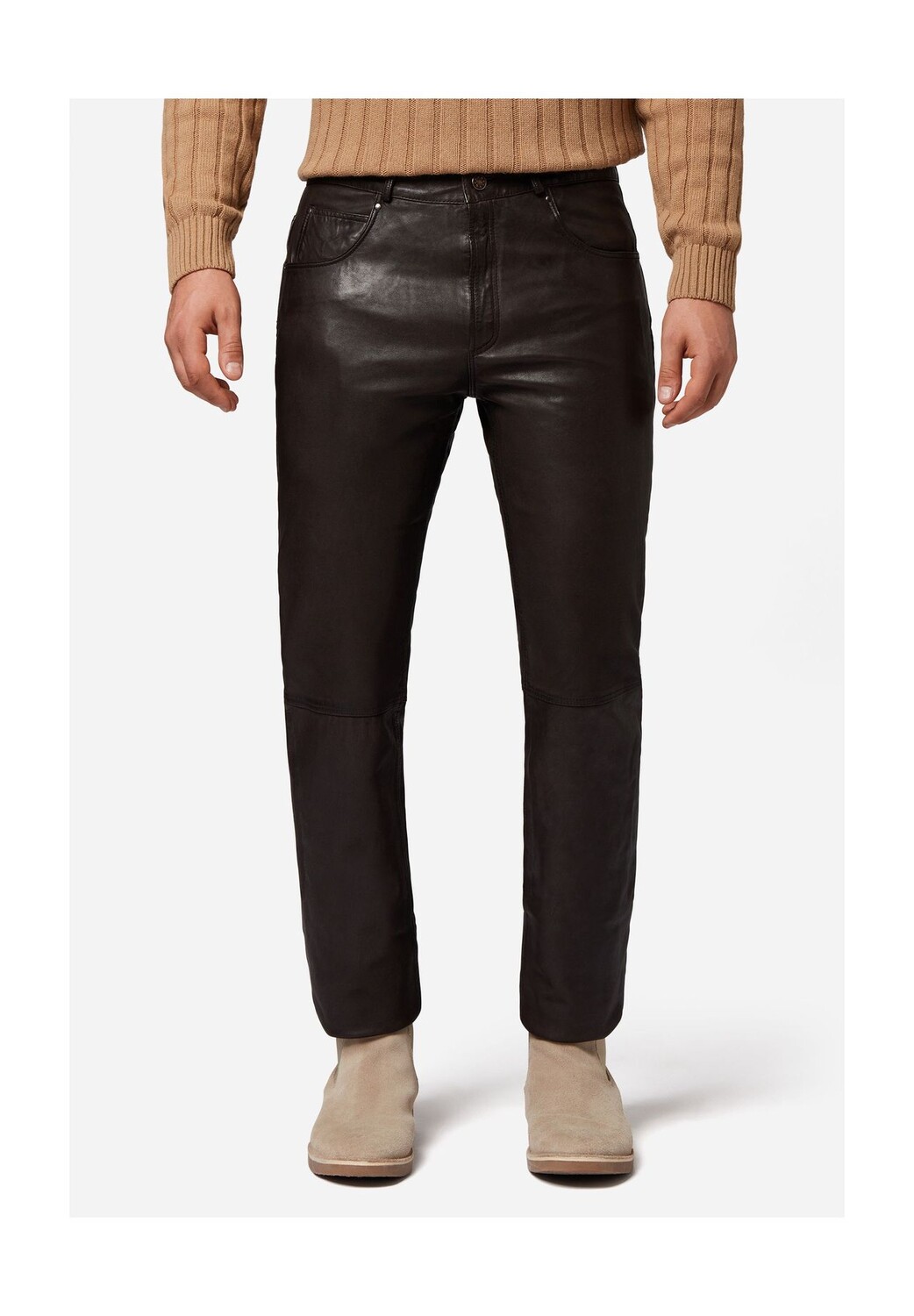 Мужские кожаные брюки Trant Pant, пятикарманные кожаные джинсы из мытой кожи ягненка RICANO, цвет Braun Weite Zoll
Мужские кожаные брюки Trant Pant, пятикарманные кожаные джинсы из мытой кожи ягненка RICANO, цвет Braun Weite Zoll