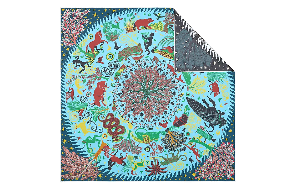 HERMES Шелковый шарф Teal Blue
HERMES Шелковый шарф Teal Blue