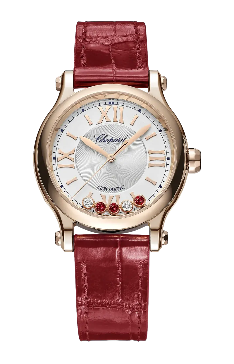 Happy sport 33 мм, автоматические, розовое этичное золото, бриллианты, рубины - 275378-5011 CHOPARD
Happy sport 33 мм, автоматические, розовое этичное золото, бриллианты, рубины - 275378-5011 CHOPARD