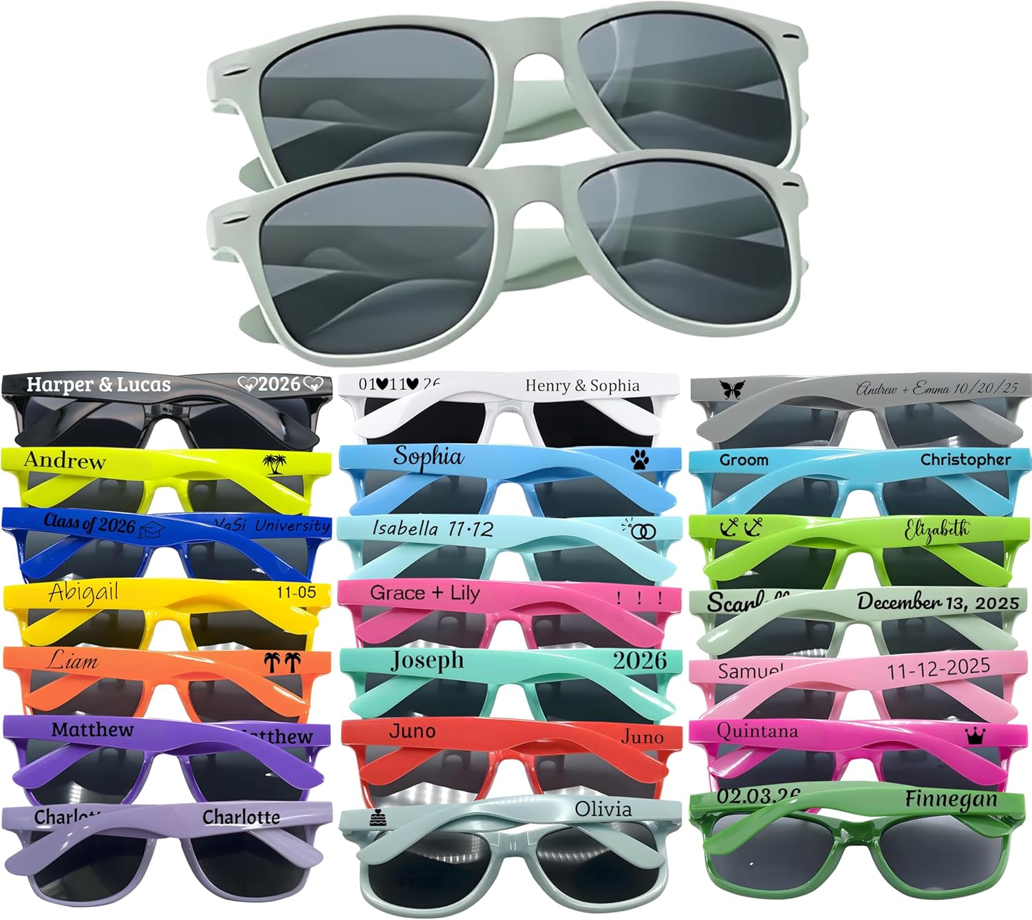 Свадебные солнцезащитные очки на заказ, оптовые заказы персонализированных солнцезащитных очков с защитой от УФ-излучения UV 400, сувениры для вечеринок, классические ретро-солнцезащитные очки для мужчин и женщин DFDG, Light Mint
Свадебные солнцезащитные очки на заказ, оптовые заказы персонализированных солнцезащитных очков с защитой от УФ-излучения UV 400, сувениры для вечеринок, классические ретро-солнцезащитные очки для мужчин и женщин DFDG, Light Mint