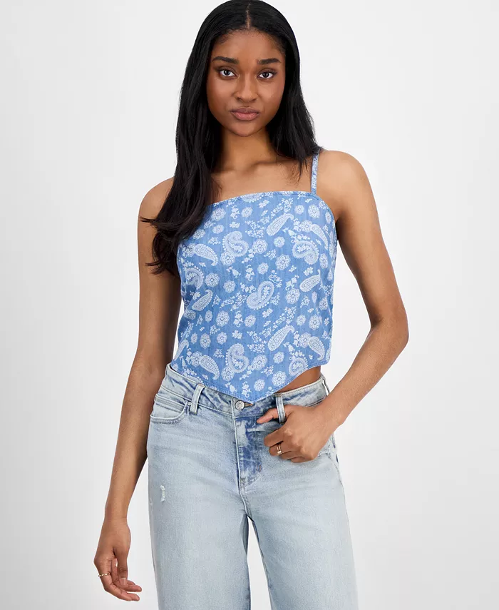 Женская блузка с банданой в стиле пейсли Juniors' Paisley Bandana Top Madden Girl, синий
Женская блузка с банданой в стиле пейсли Juniors' Paisley Bandana Top Madden Girl, синий