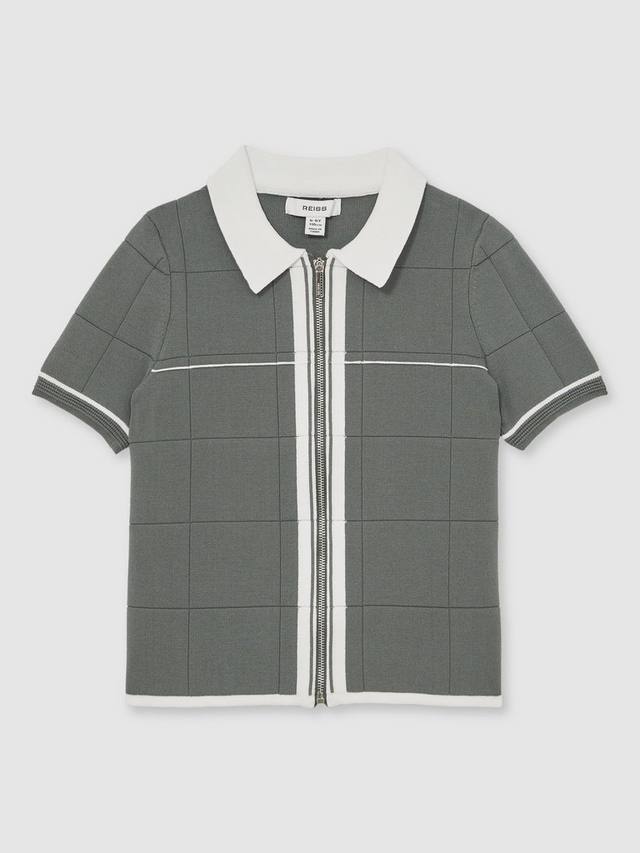 Детская футболка с молнией Baxter Tipped Knit Reiss, Dark Sage Green
Детская футболка с молнией Baxter Tipped Knit Reiss, Dark Sage Green