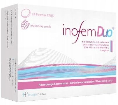 Inofem Duo, Планирование беременности и фертильности, 24 табл. Establo Pharma
Inofem Duo, Планирование беременности и фертильности, 24 табл. Establo Pharma