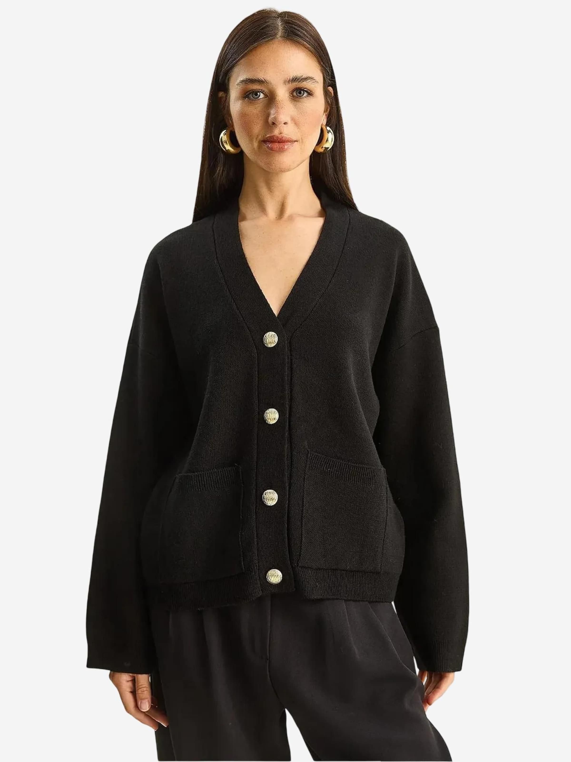 Bianco Lucci Вязаный кардиган в черном цвете
Bianco Lucci Вязаный кардиган в черном цвете