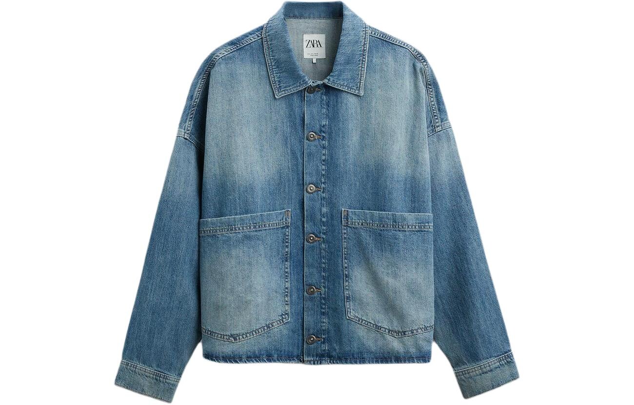 Джинсовая куртка мужская средне-синяя Zara, синий
Джинсовая куртка мужская средне-синяя Zara, синий