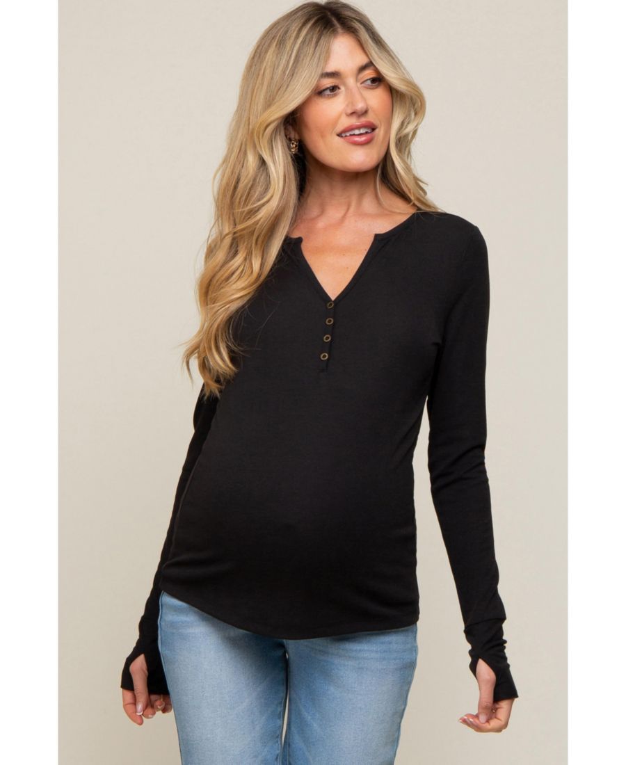 Черная блузка для беременных с длинными рукавами на пуговицах Pinkblush, Black
Черная блузка для беременных с длинными рукавами на пуговицах Pinkblush, Black