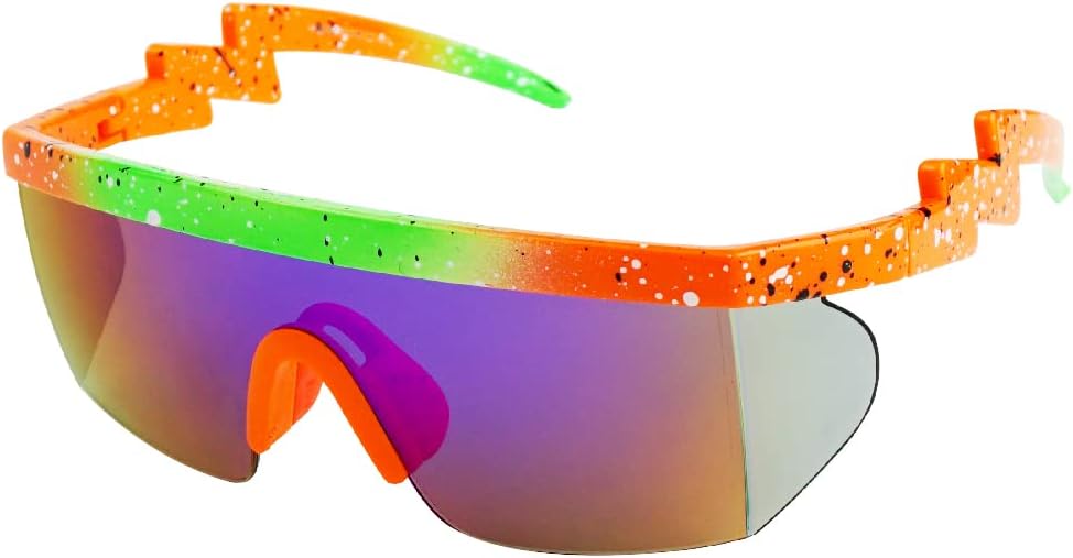 Солнцезащитные очки ShadyVEU полуободковые, неоновые, радужные, с зеркальными линзами и защитой от УФ-излучения, в стиле ретро 80-х, с изогнутыми дужками в виде зигзага, Orange & Green Frame / Purple Lens
Солнцезащитные очки ShadyVEU полуободковые, неоновые, радужные, с зеркальными линзами и защитой от УФ-излучения, в стиле ретро 80-х, с изогнутыми дужками в виде зигзага, Orange & Green Frame / Purple Lens