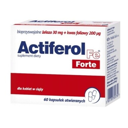 Actiferol Fe Forte 60 капсул уникальная форма микронизированного эмульгированного железа, Polski Lek
Actiferol Fe Forte 60 капсул уникальная форма микронизированного эмульгированного железа, Polski Lek