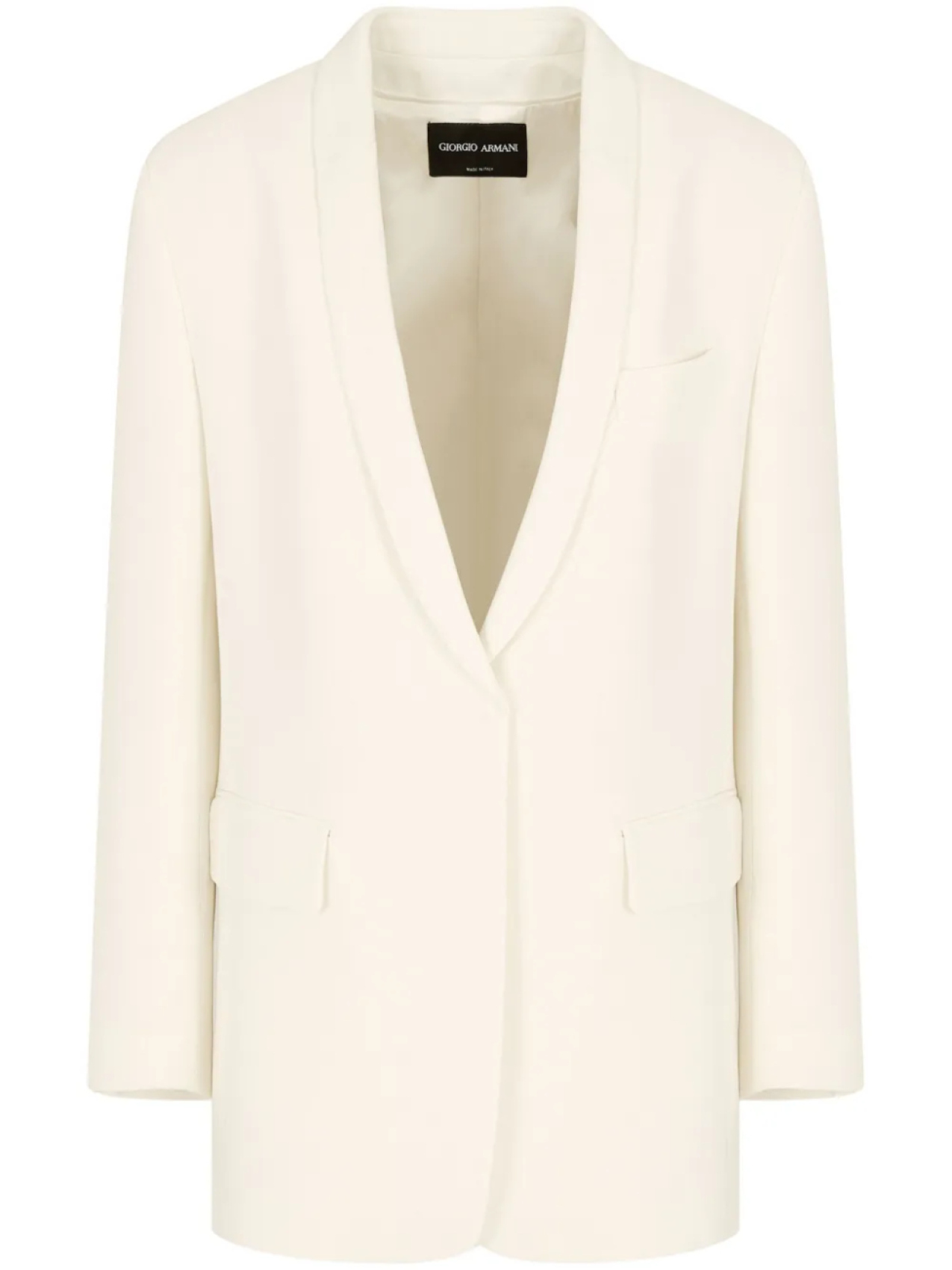 Блейзер с лацканами-шалькой Giorgio Armani, белый
Блейзер с лацканами-шалькой Giorgio Armani, белый