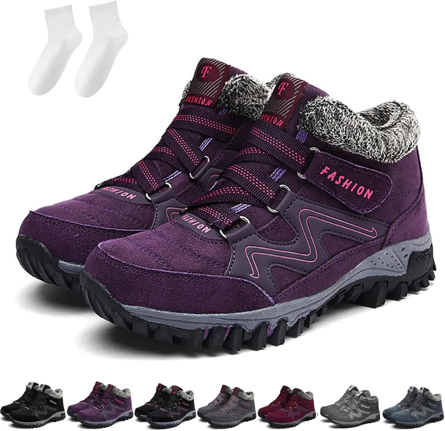 Женские зимние термо-ботинки, водонепроницаемые противоскользящие снежные, зимние высокие термо-ботинки для женщин и мужчин Kuker, фиолетовый
Женские зимние термо-ботинки, водонепроницаемые противоскользящие снежные, зимние высокие термо-ботинки для женщин и мужчин Kuker, фиолетовый