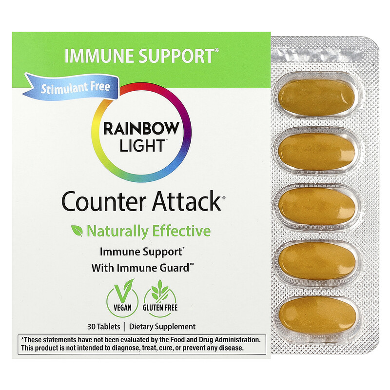 Rainbow Light, Counter Attack, 30 таблеток
Rainbow Light, Counter Attack, 30 таблеток