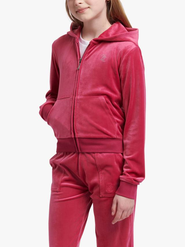 Детская худи с молнией и стразами mini diamante Juicy Couture, Sangria
Детская худи с молнией и стразами mini diamante Juicy Couture, Sangria