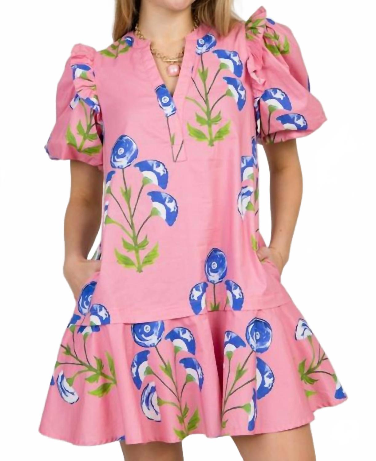 Платье с принтом в стиле блок-принт в розовом цвете Entro
Платье с принтом в стиле блок-принт в розовом цвете Entro