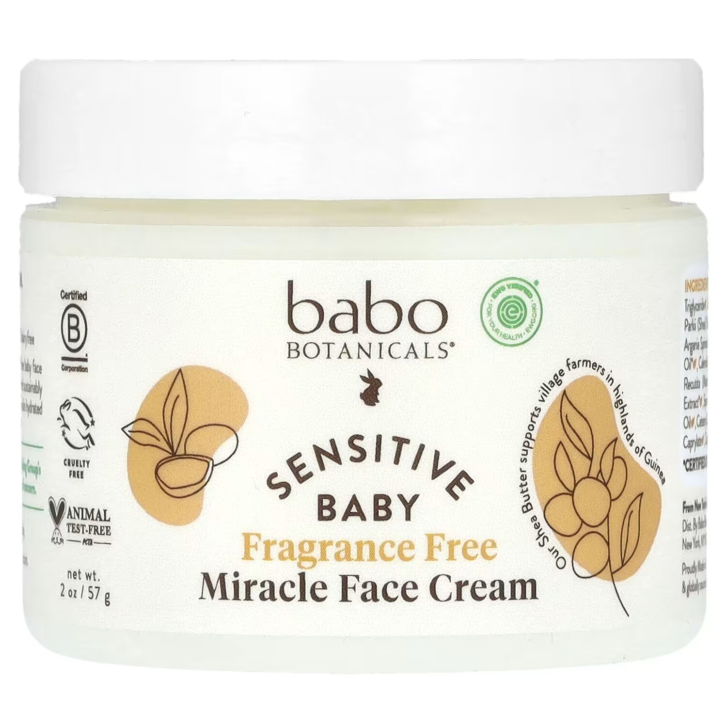 Крем Babo Botanicals Sensitive Baby Miracle для лица, 57 г 
Крем Babo Botanicals Sensitive Baby Miracle для лица, 57 г