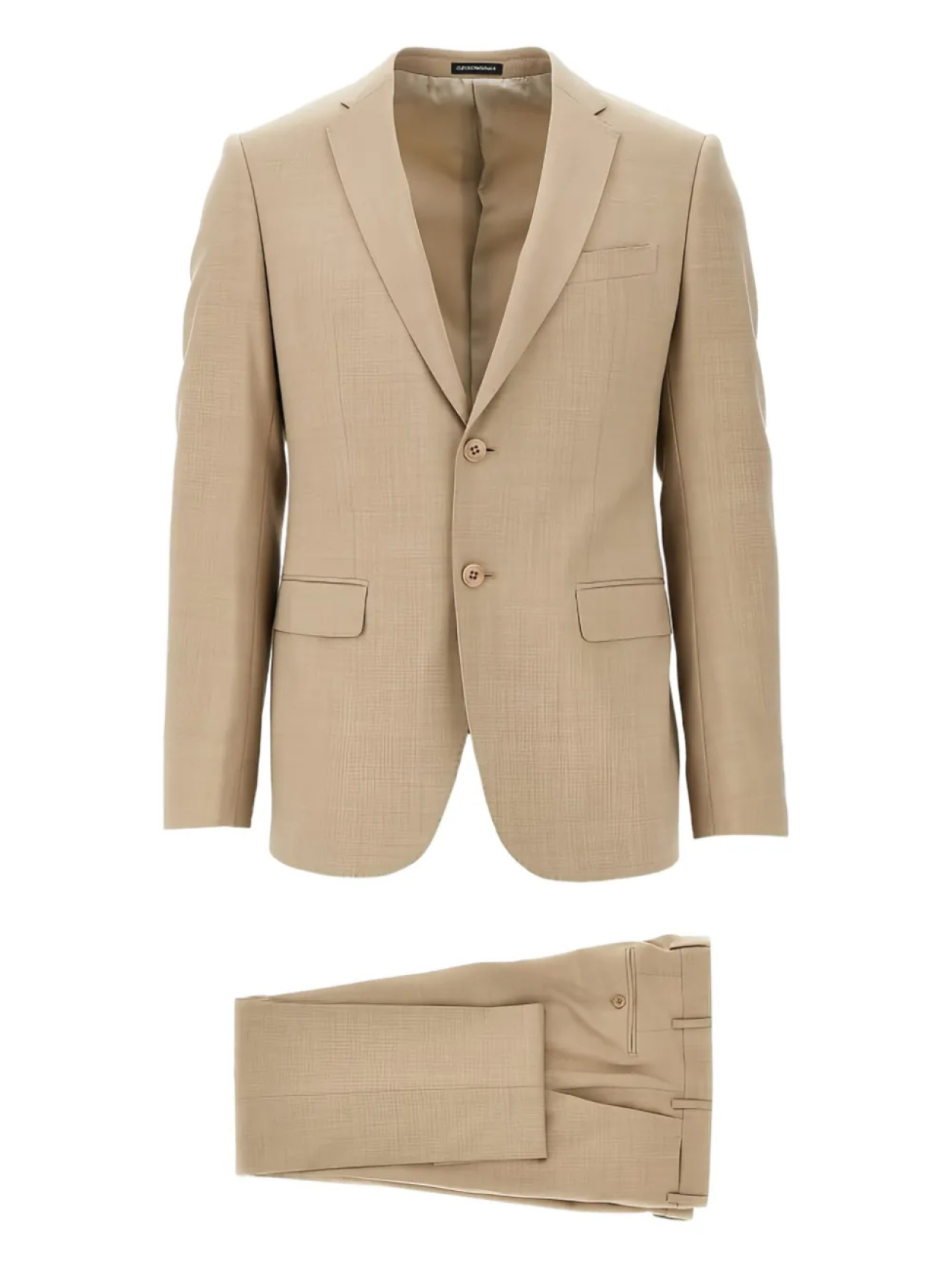 Однобортный костюм Emporio Armani, нейтральный
Однобортный костюм Emporio Armani, нейтральный