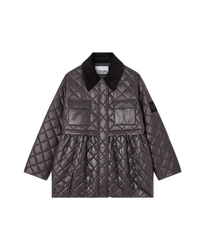 Стеганая куртка миди Ganni, коричневый
Стеганая куртка миди Ganni, коричневый