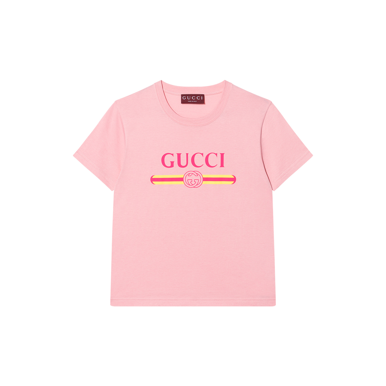 Футболка из хлопкового джерси с принтом GUCCI, розовый
Футболка из хлопкового джерси с принтом GUCCI, розовый